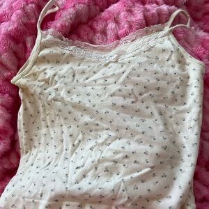 Brandy Melville Tank Top With Floral Print